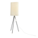Tripod with pleated plastic shade, 1950s