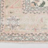 Pale Red & Pink Turkish Vintage Rug, Large Handmade Wool Rug, 216x335Cm