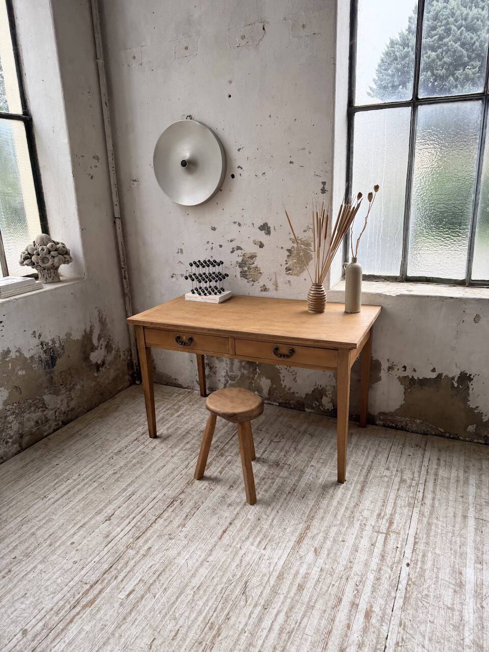 Oak veneer desk 1950