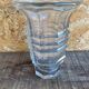 Vase Ancien Verre Moulé Années 70 Made In France Vintage #D973
