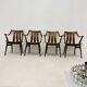 Set of 4 Plywood dining chairs , 1960s