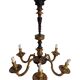 Victorian lustre in gilded and patinated bronze, Belle Époque ~1880