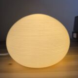 Table lamp in white opaline glass