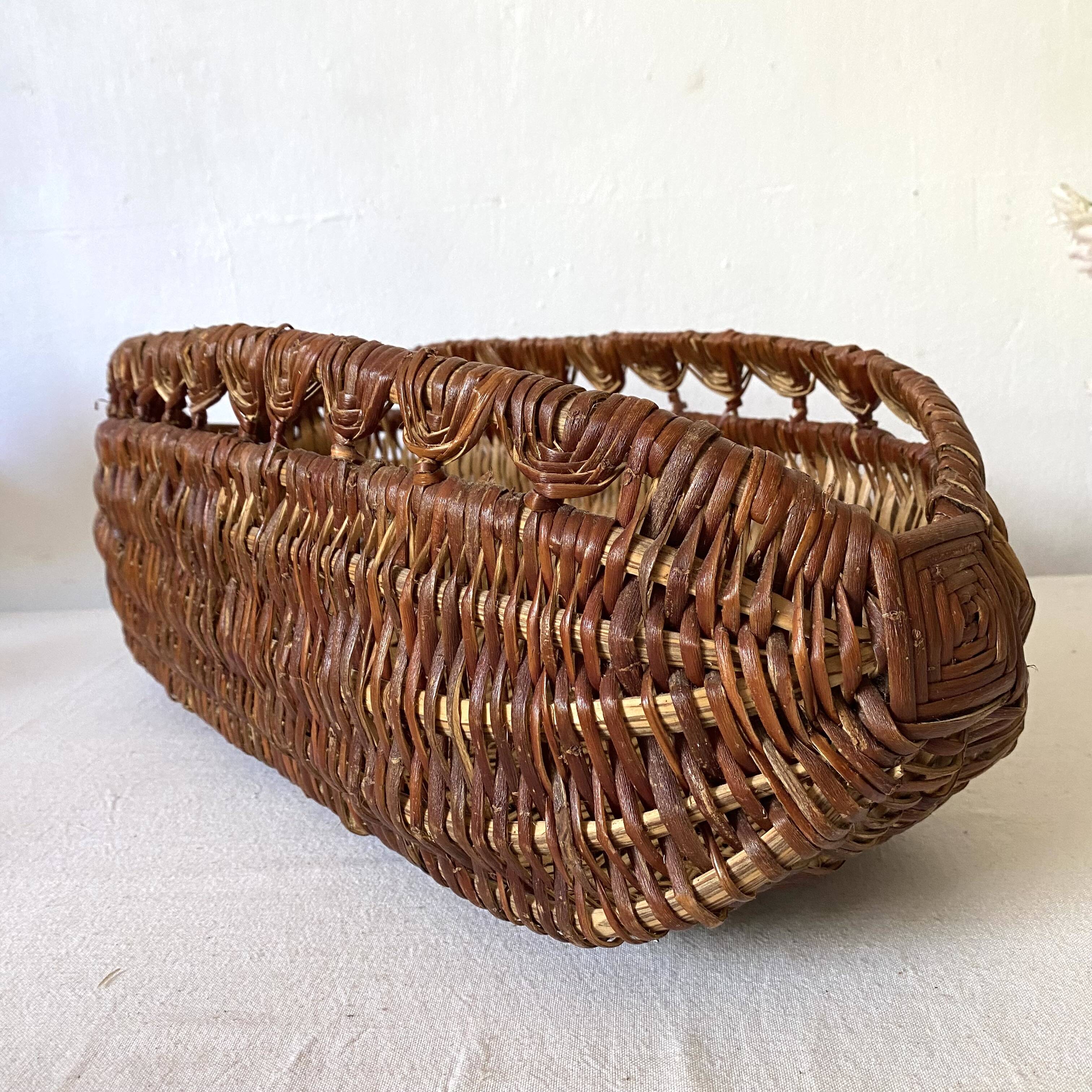 Basket, woven wicker basket