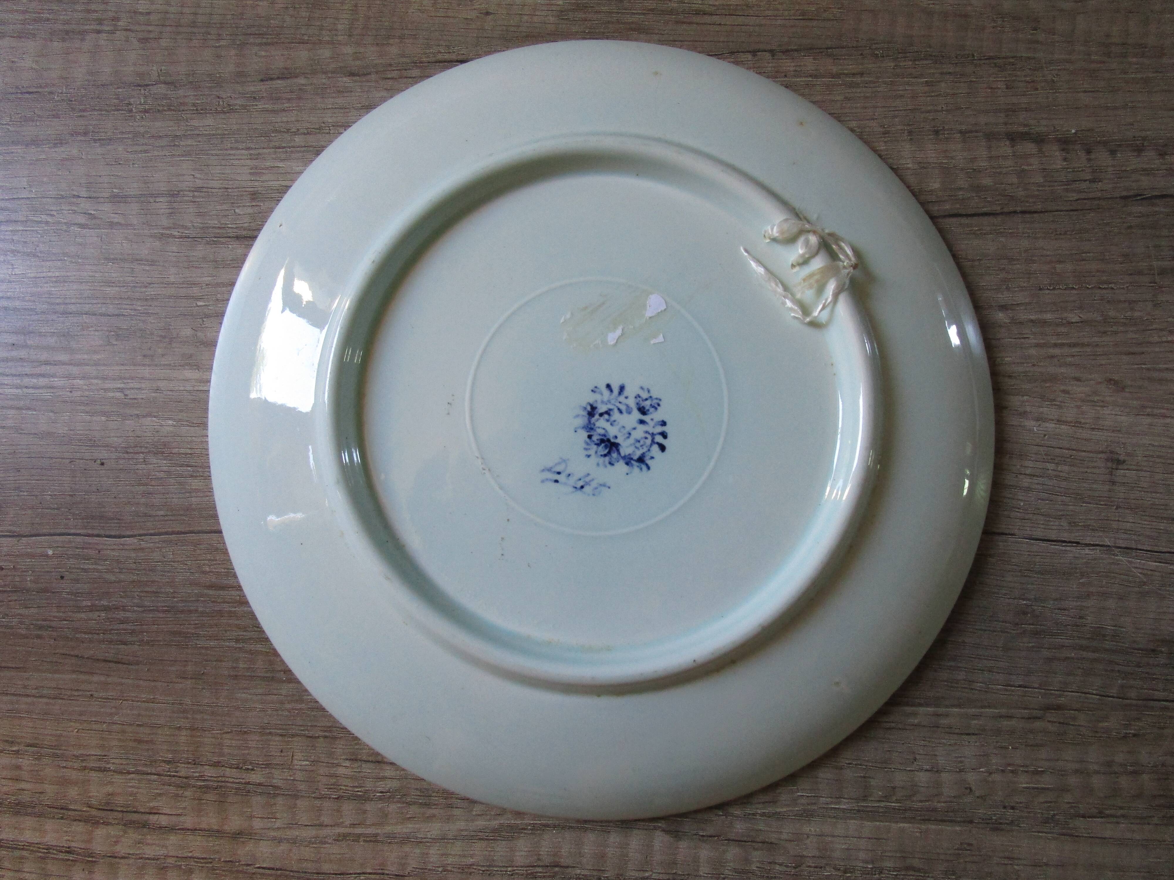 Assiette bleu décorative murale