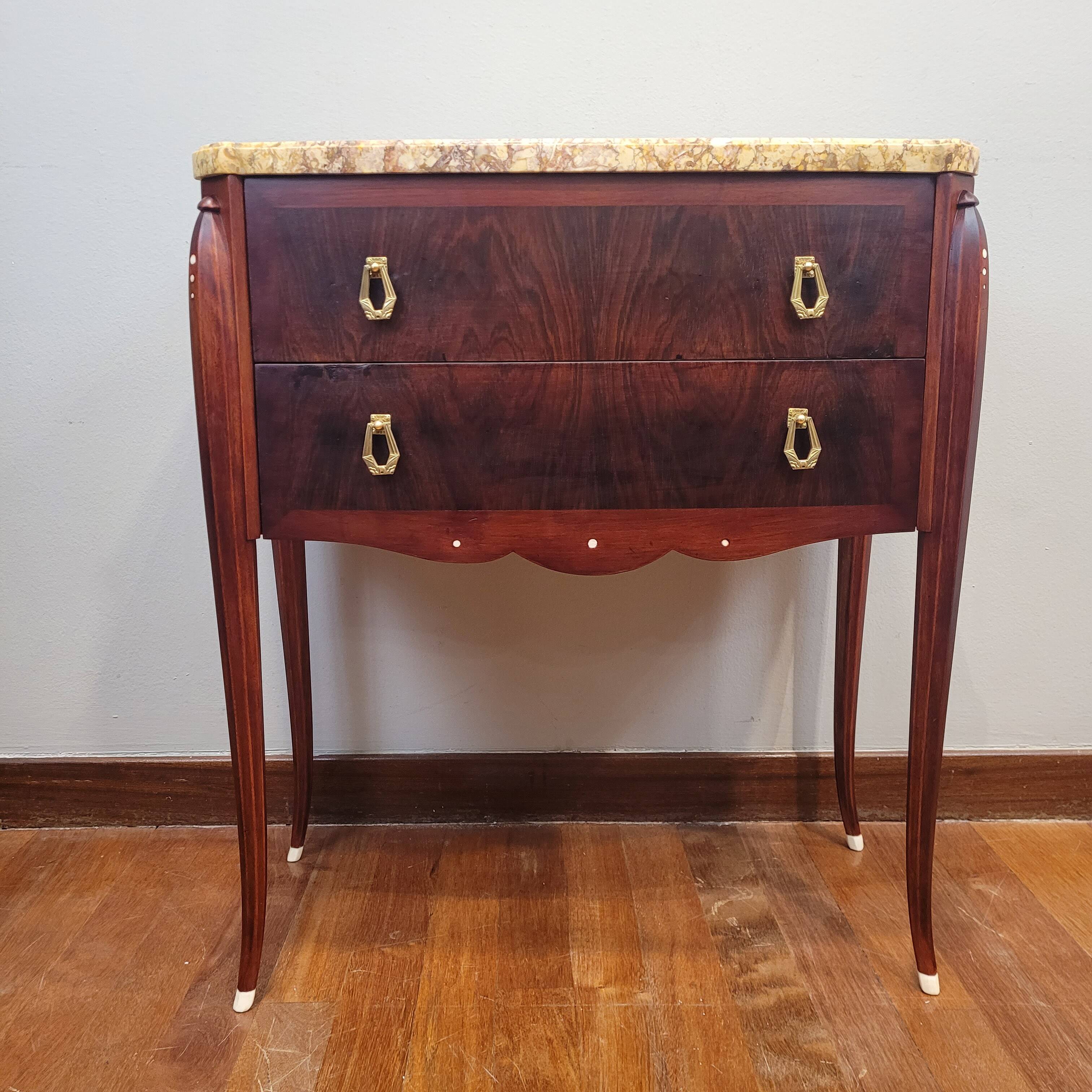 Art Deco dresser, siguiendo JE Ruhlmann, wood and colors, 40's - France