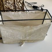 Lampe de sol/table en osier vintage