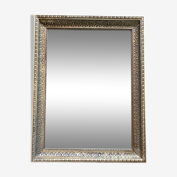 Grand miroir en bois doré