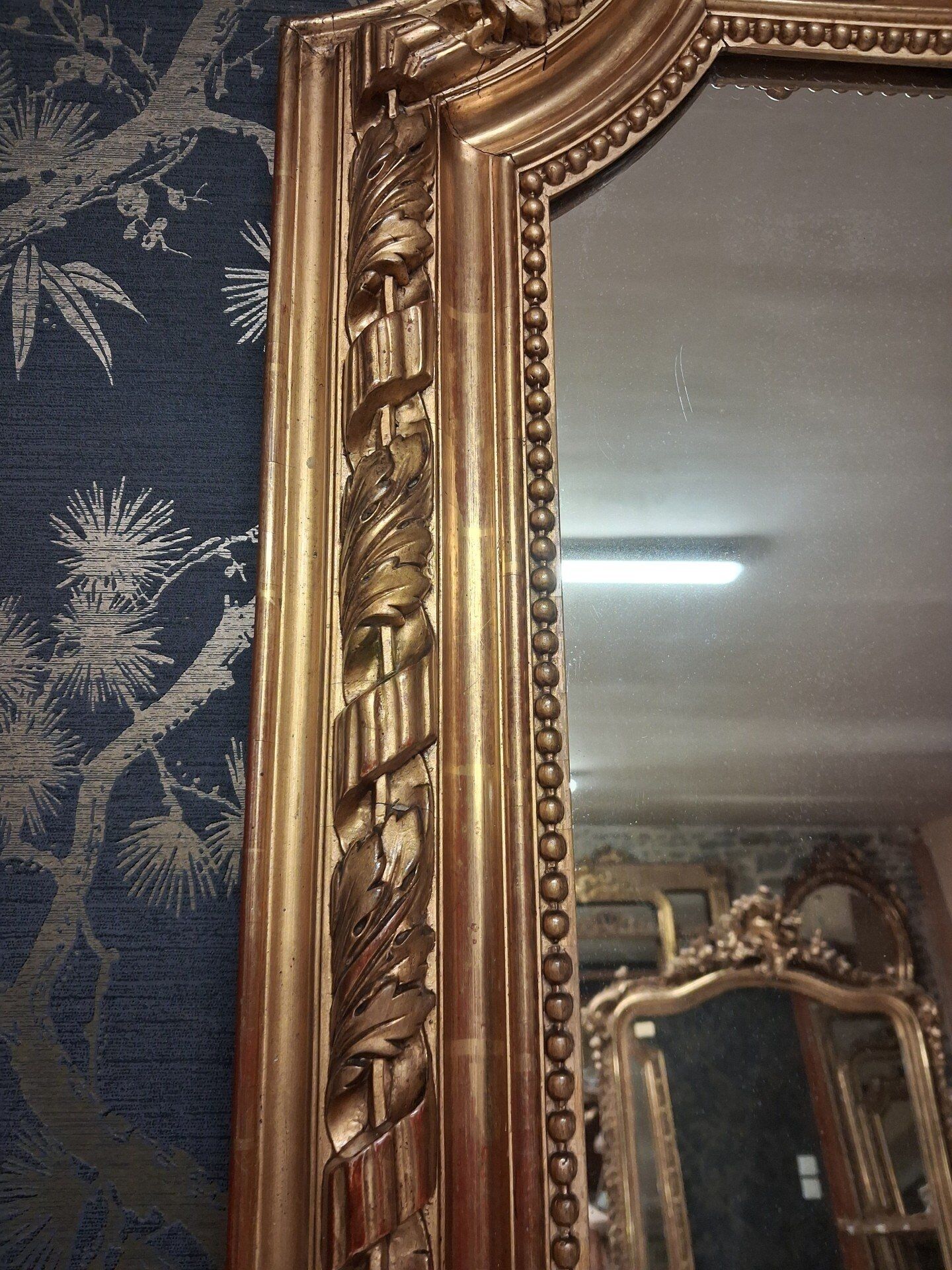 19th century mirror 196 x 140