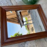 Rectangular wood mirror