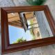 Rectangular wood mirror