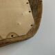 Mirror cubist shape in raw wood Formentera 1970