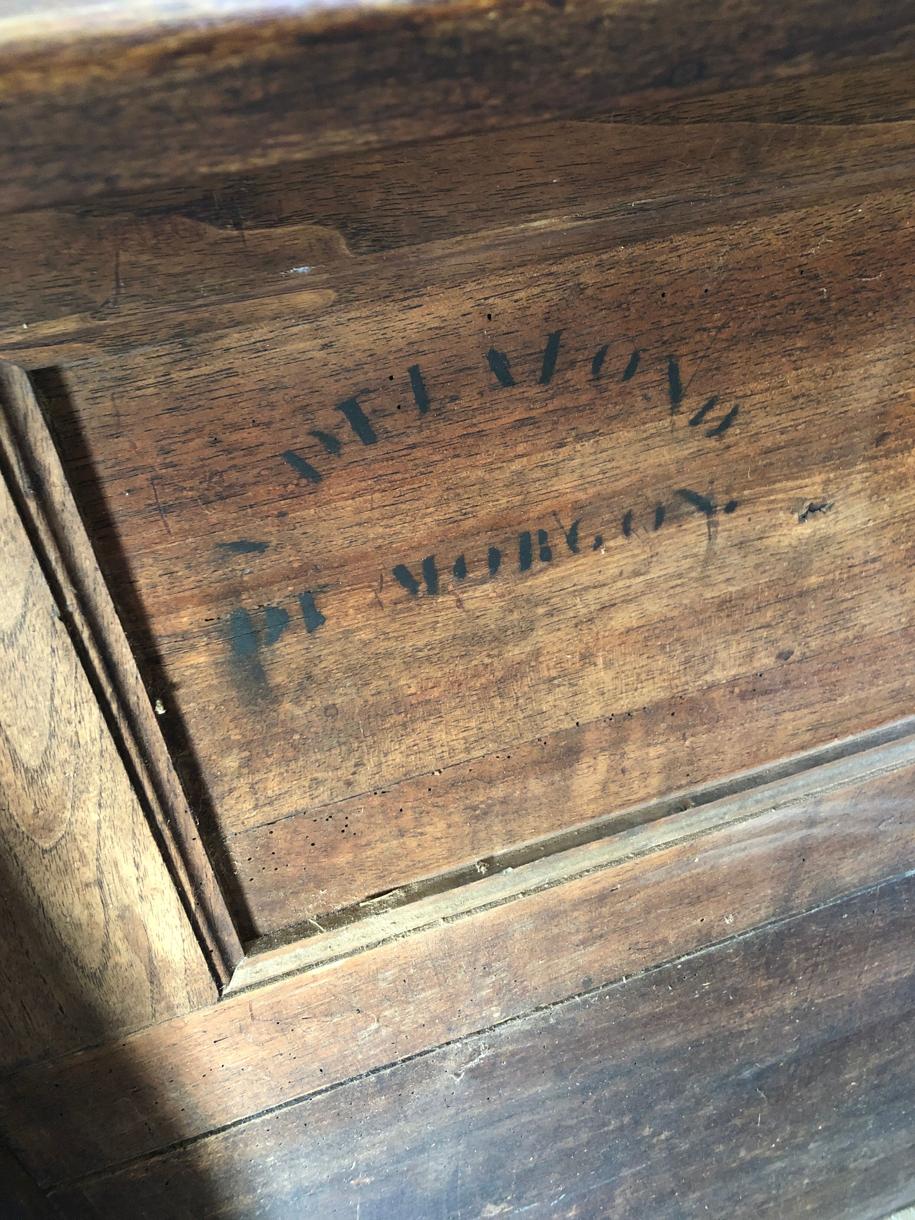 Church bench in solid wood