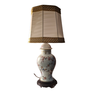 Lampe asia porcelaine - papillon