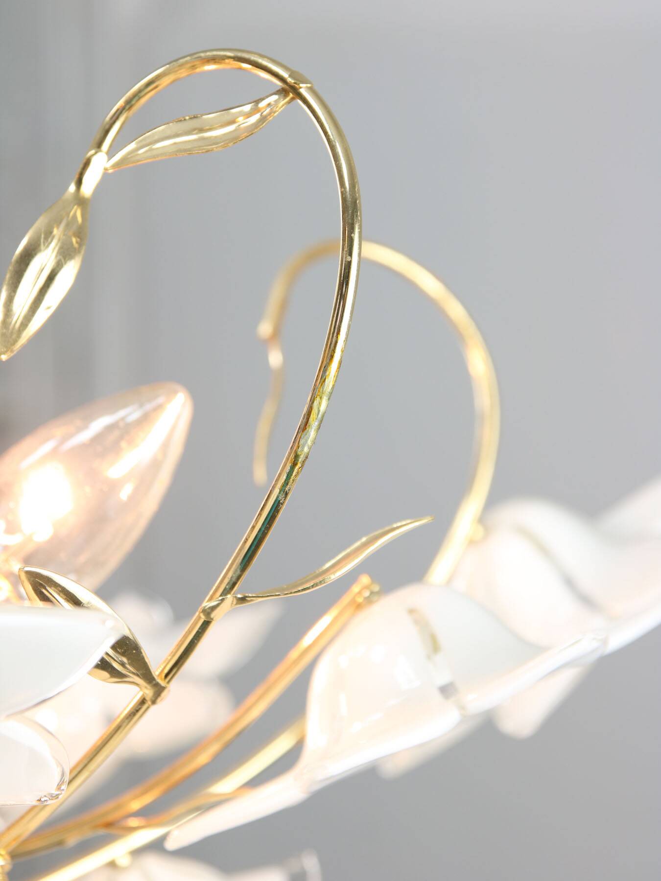 Vintage Italian Murano Glass Flower Chandelier
