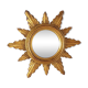 Vintage 50s gilded wood sun mirror, good condition, 40 cm C167