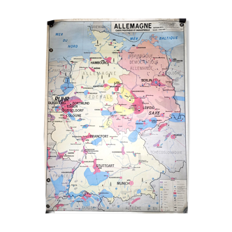 Carte géographique d'école Allemagne