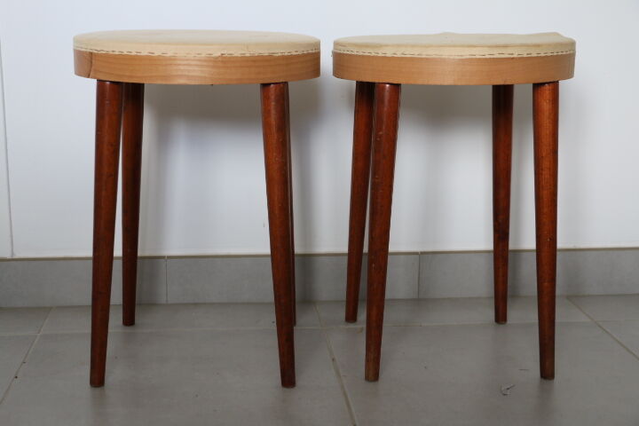 Pair baumann stools to cover