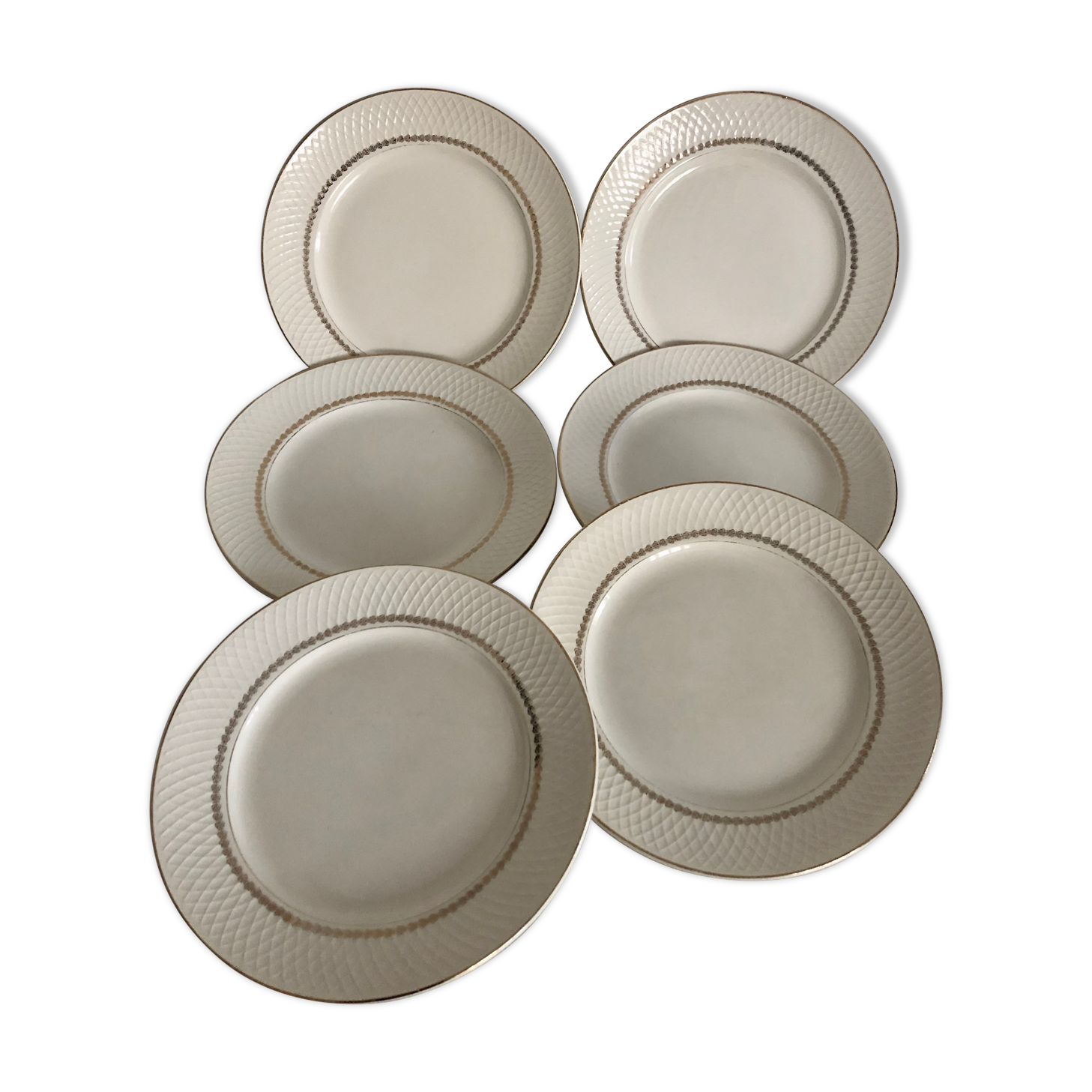 Série de 6 assiettes plates Moulin des Loups Orchies
