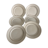 Series of 6 flat plates Moulin des Loups Orchies