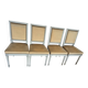 Chaise style Louis XVI assise velours beige doré