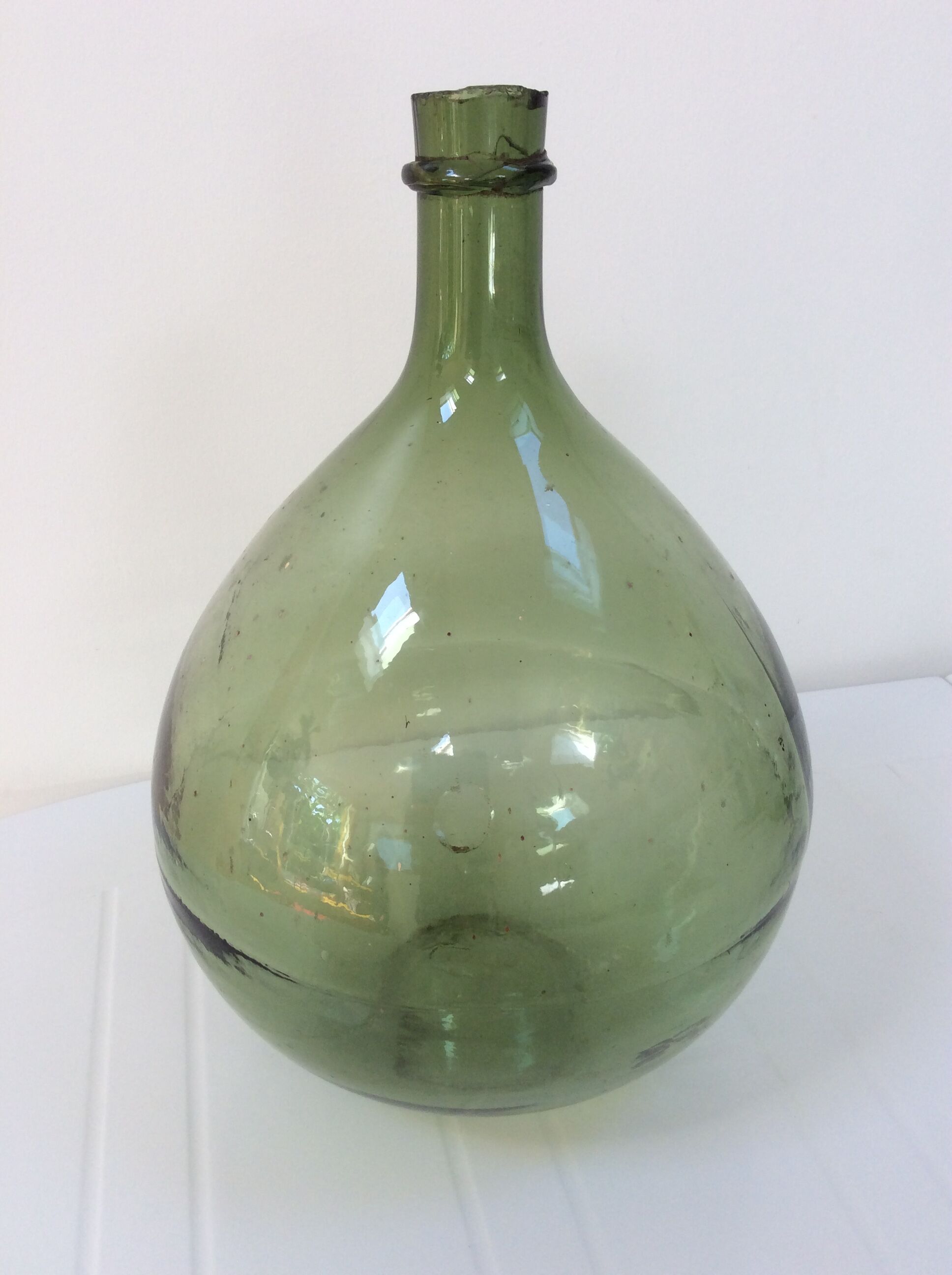 Demijohn decorative green pale 10 litres