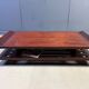Two-tiered pagoda Wabi Sabi style coffee table in wood and bamboo, 1970s