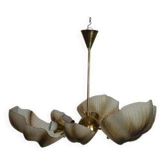 Shell-shaped Murano chandelier