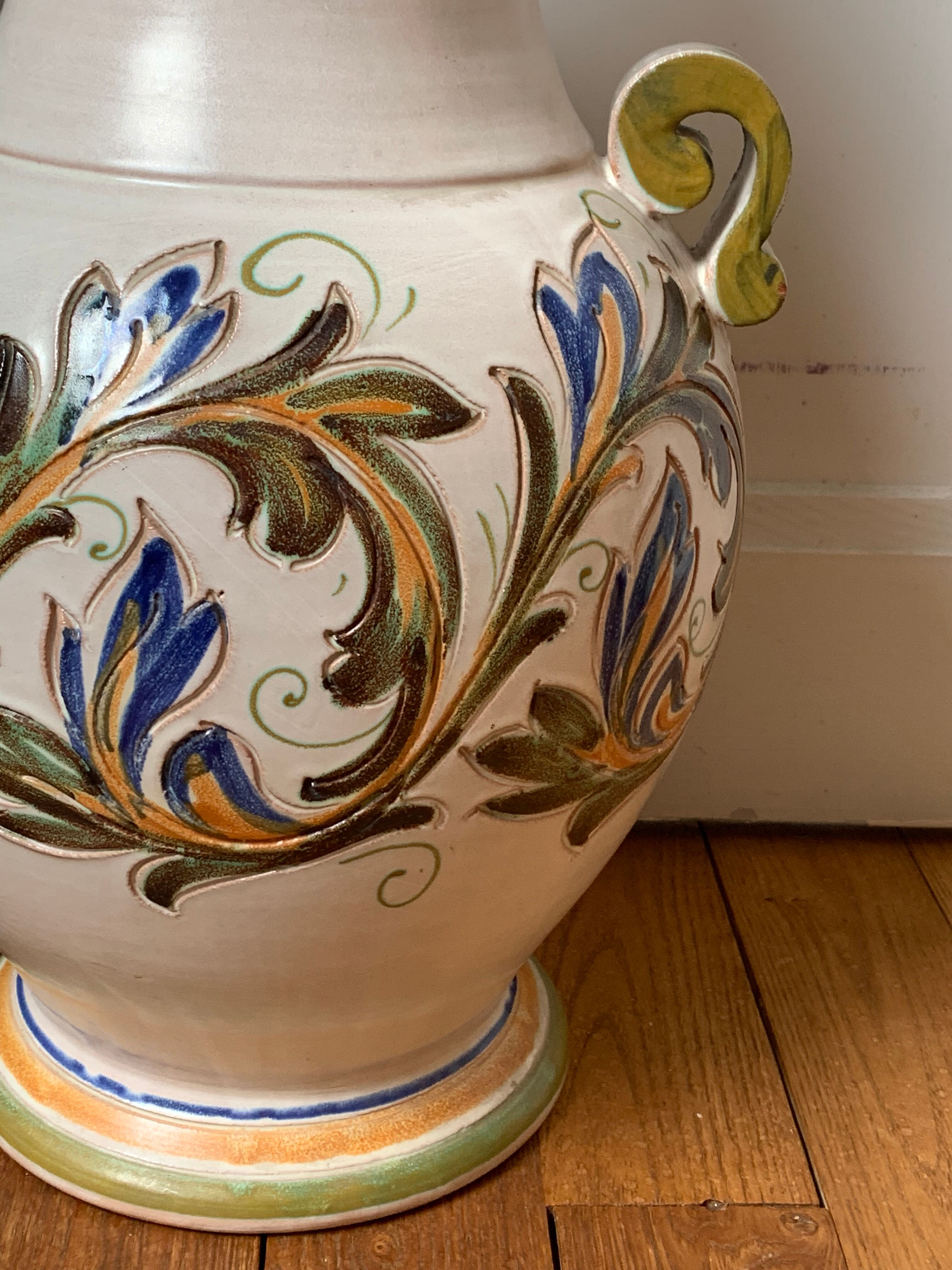 Vintage ceramic lamp foot