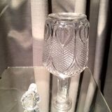 Pressed glass liqueur carafe molded table art