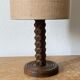 Wooden table lamp, France 1940s