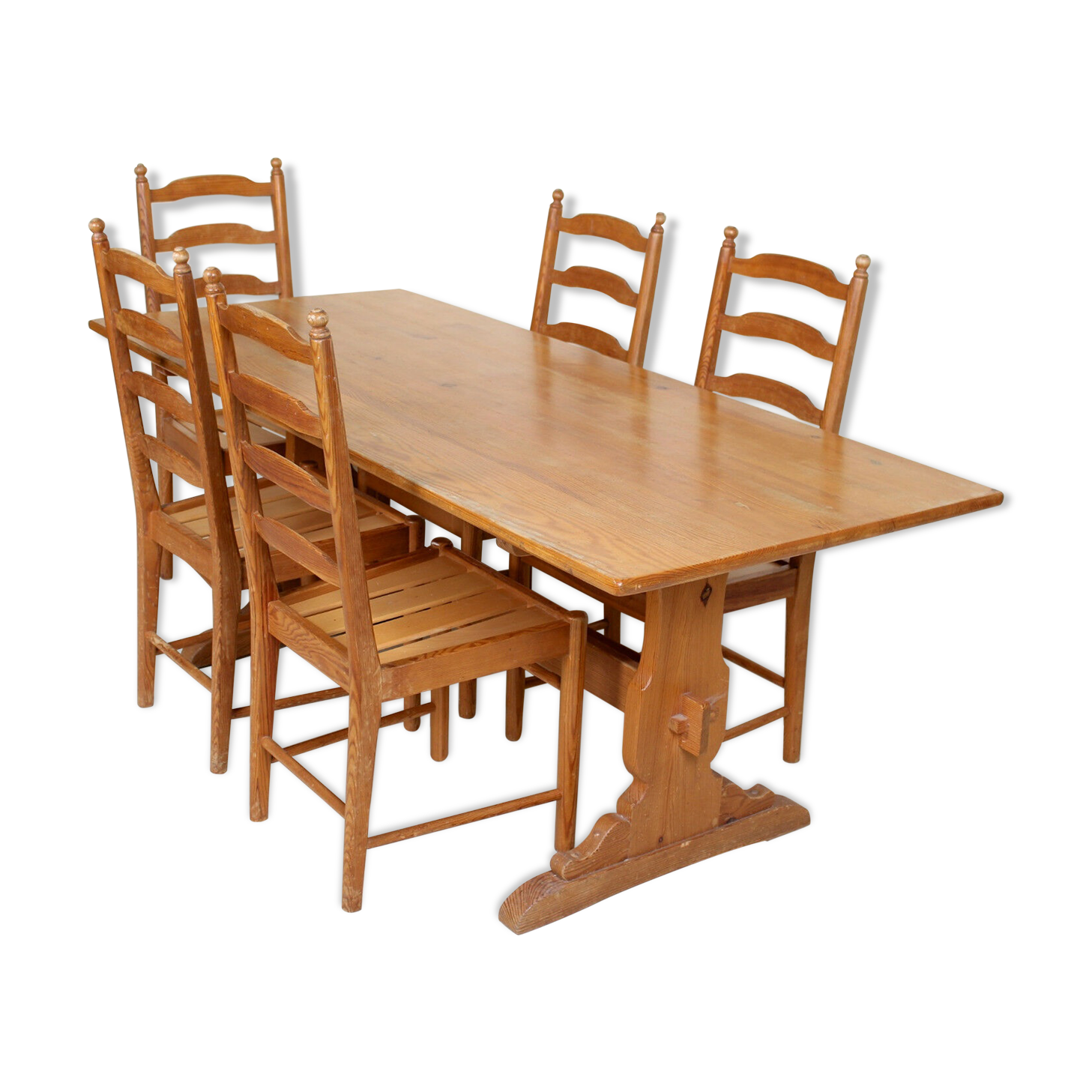 Table de salle à manger et 5 chaises vintage Ercol