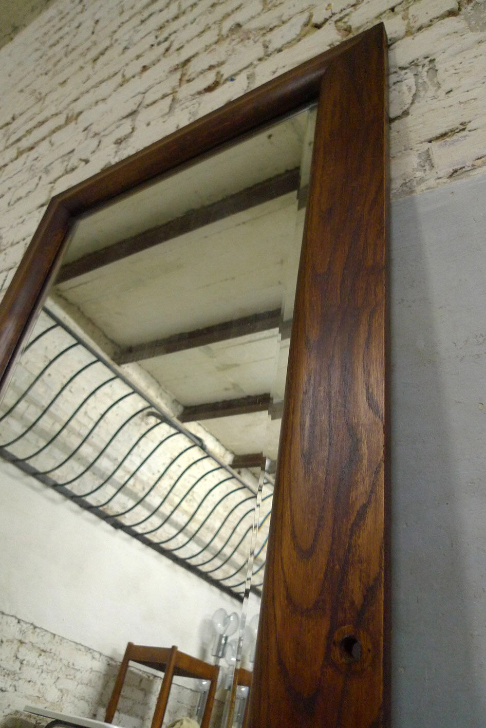 Framed mirror in wood - 164x76cm