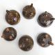 Lot 6 bols tripodes terre cuite forme anthropomorphe