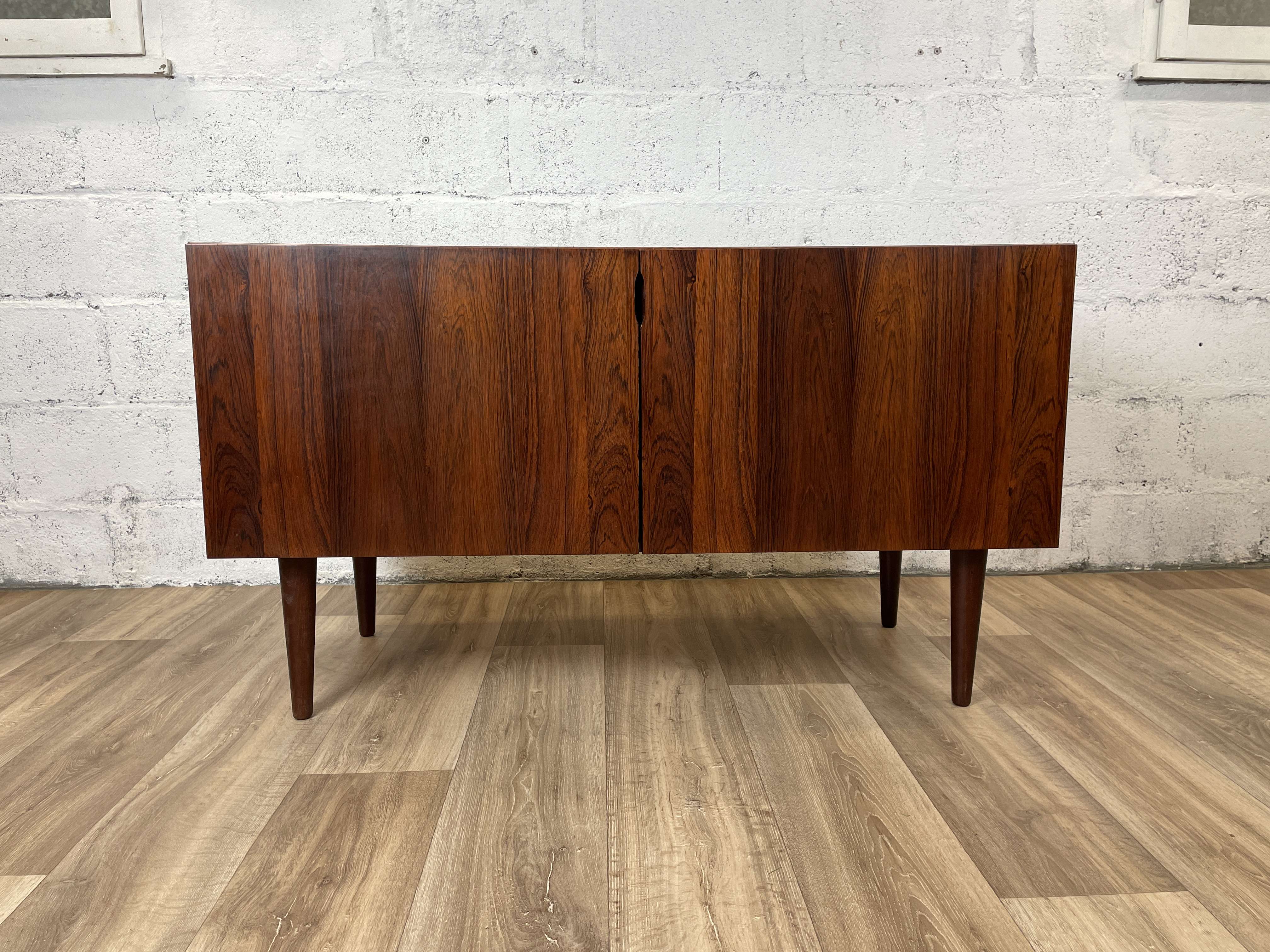 Vintage Scandinavian mid-length rosewood sideboard, 60s