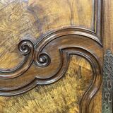 Bressane wardrobe of Louis XV period in walnut and walnut magnifying glass 18th