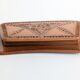 Wall-mounted letter holder, antique carved wood, folk art.