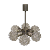 Suspension with six glass Lampshade cut, 60 years