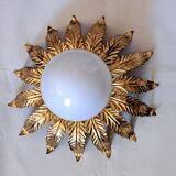 Gilded metal ceiling lamp