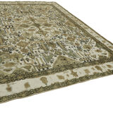Hand-Knotted Anatolian One of a Kind 1970s 280 cm x 365 cm Beige Wool Carpet