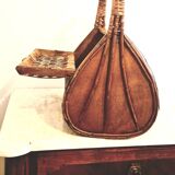 60s wicker basket handbag