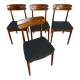 Set of 4 Scandinavian teak chairs – 1960s