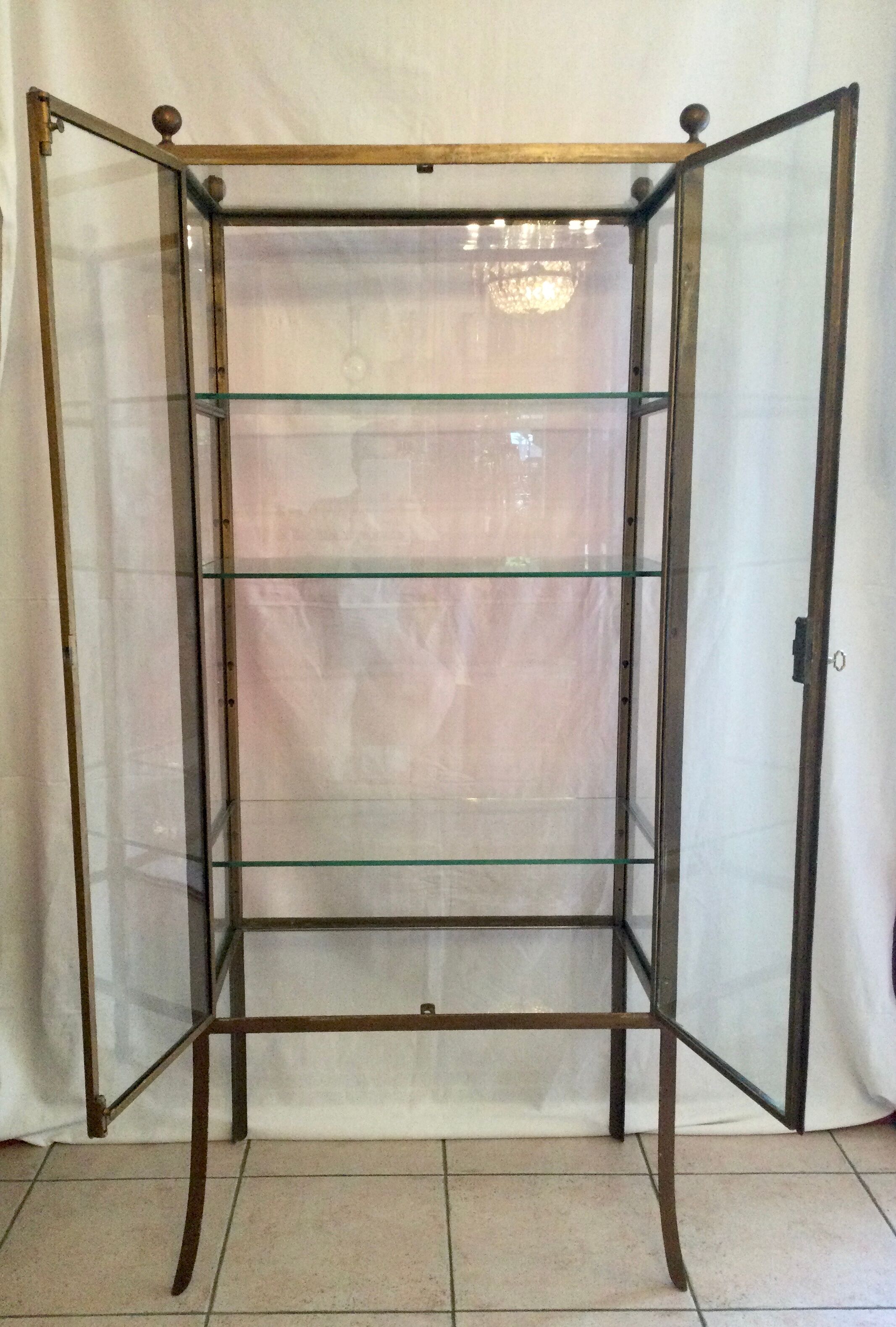 Two-door display case