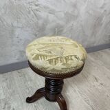 Walnut piano stool