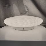 Luminaire à encastrer en verre de Murano blanc tourbillonnant
