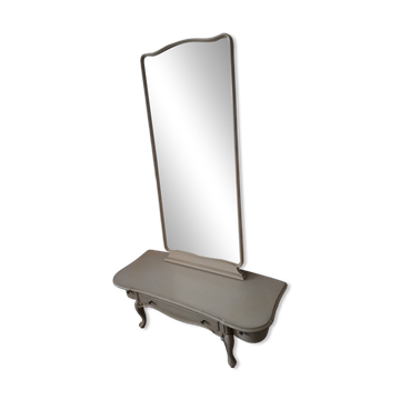 Vintage Boho standing hall or dressing mirror, 1970-80