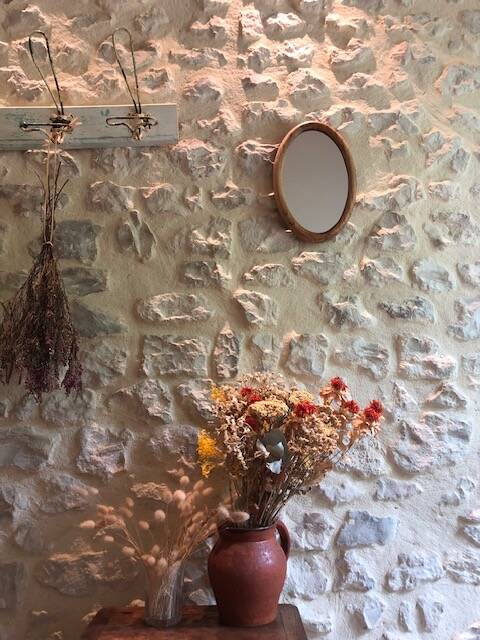 Antique wooden mirror