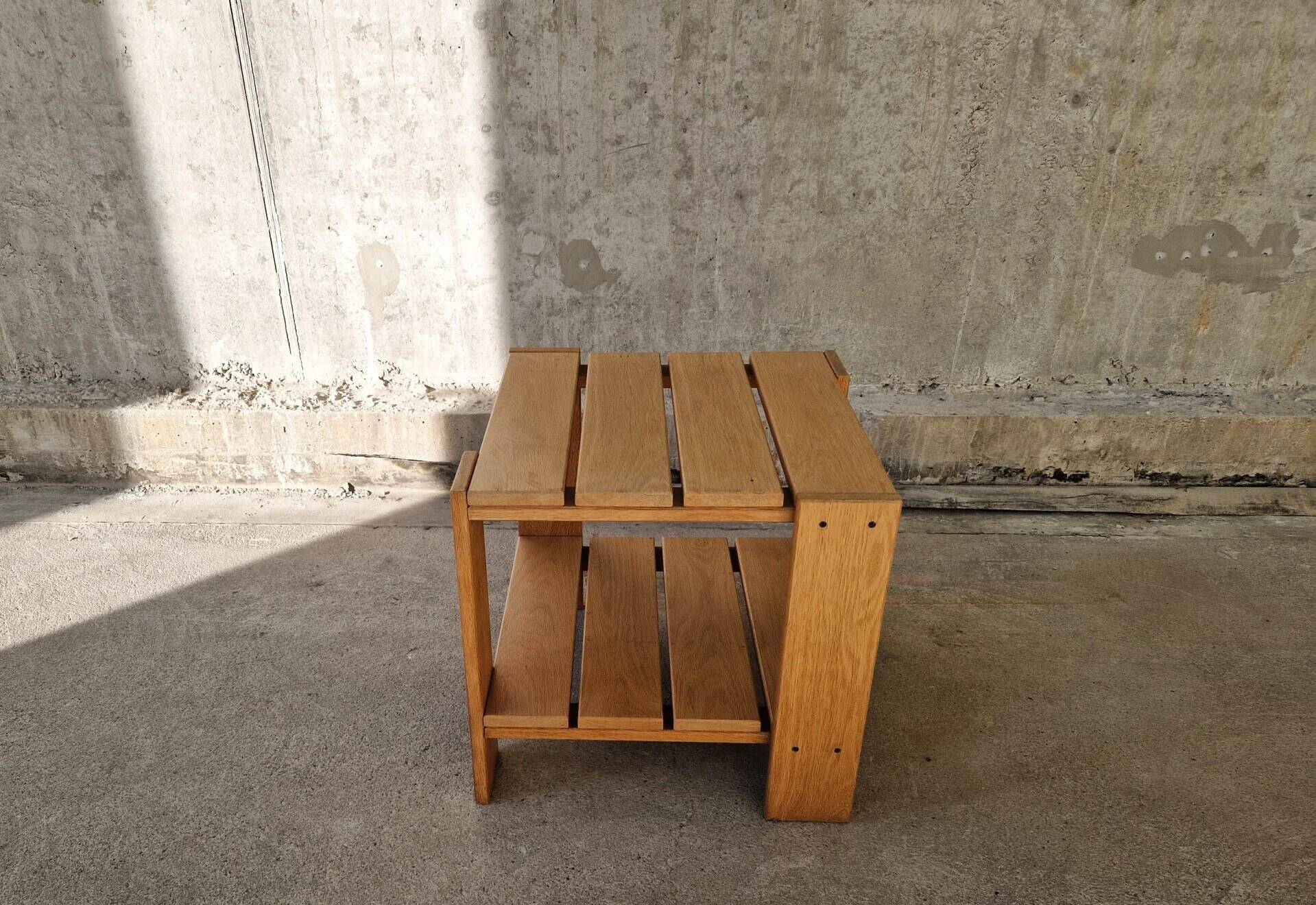 Vintage crate table, 1990s oak