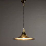 Vintage lamp in aluminium with brass plating, Italian made, 1960s.