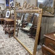 Large gold mirror with mouldings